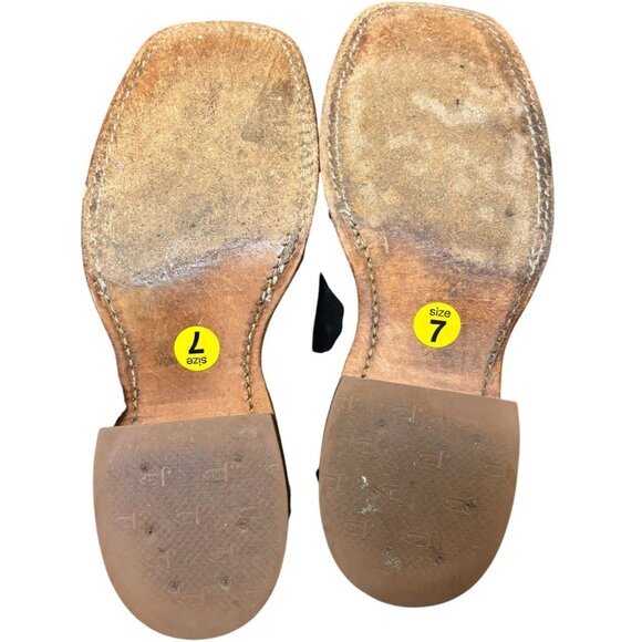 Justin Western Boots Black & White Size 7 - Picture 6 of 6